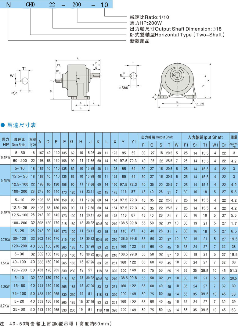 雙出軸齒輪減速機(jī)