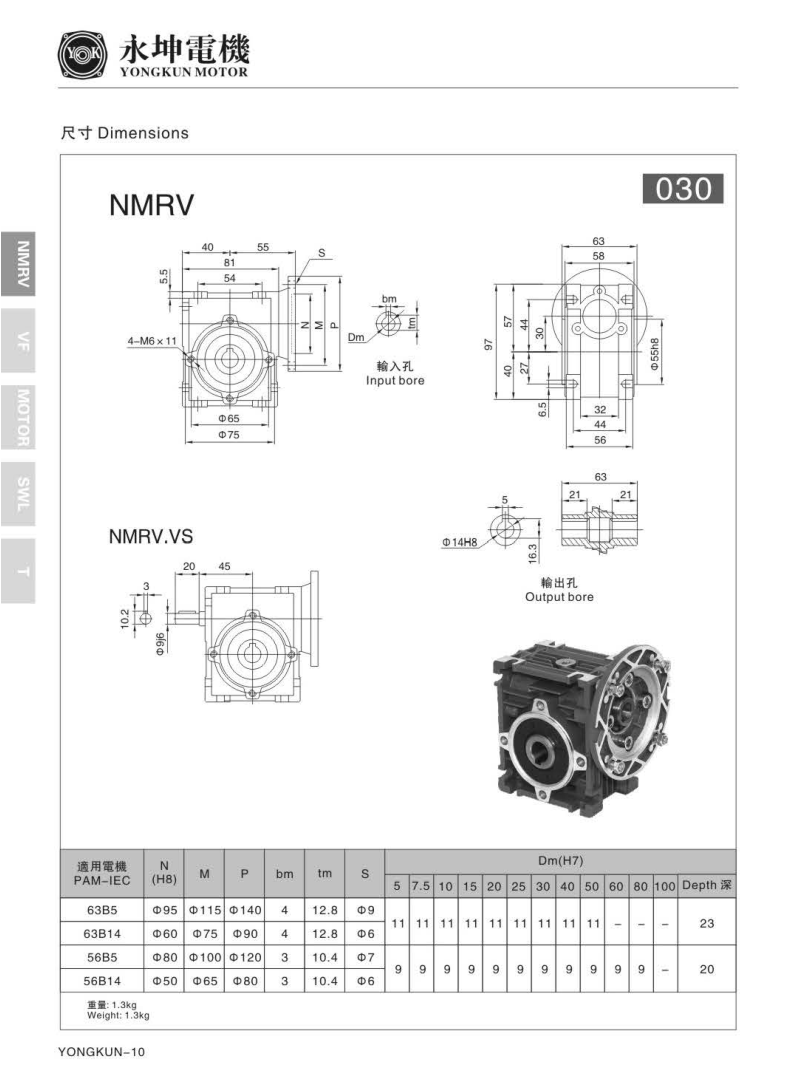 RV030減速機(jī)