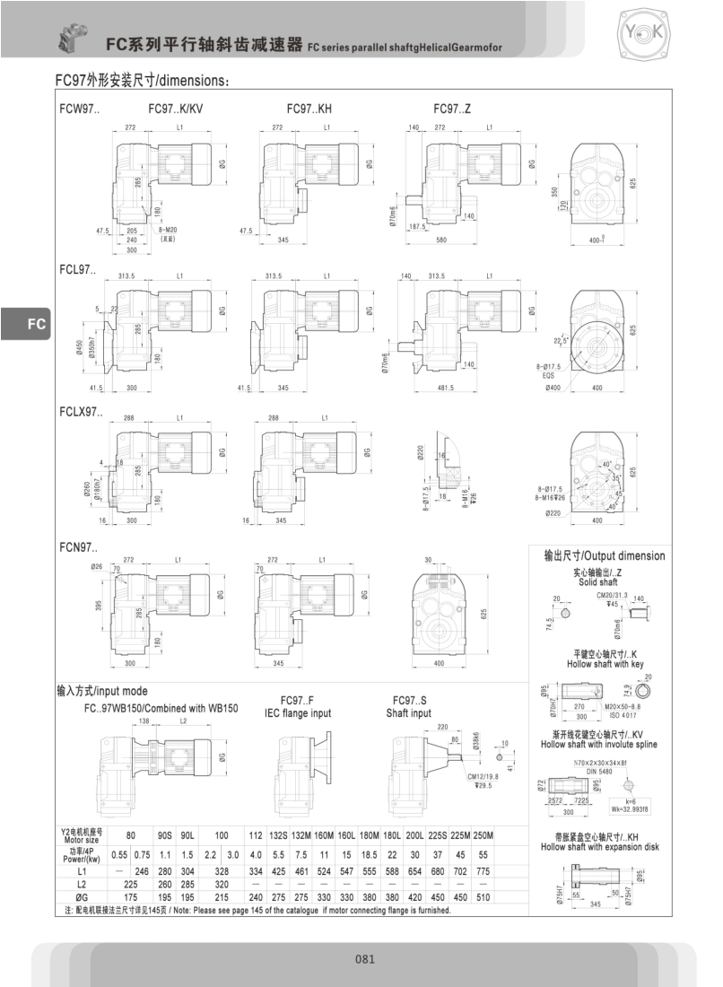 FC97型號(hào)減速機(jī)