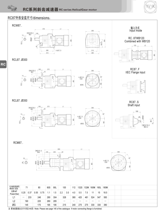 R87硬齒面減速機(jī)尺寸