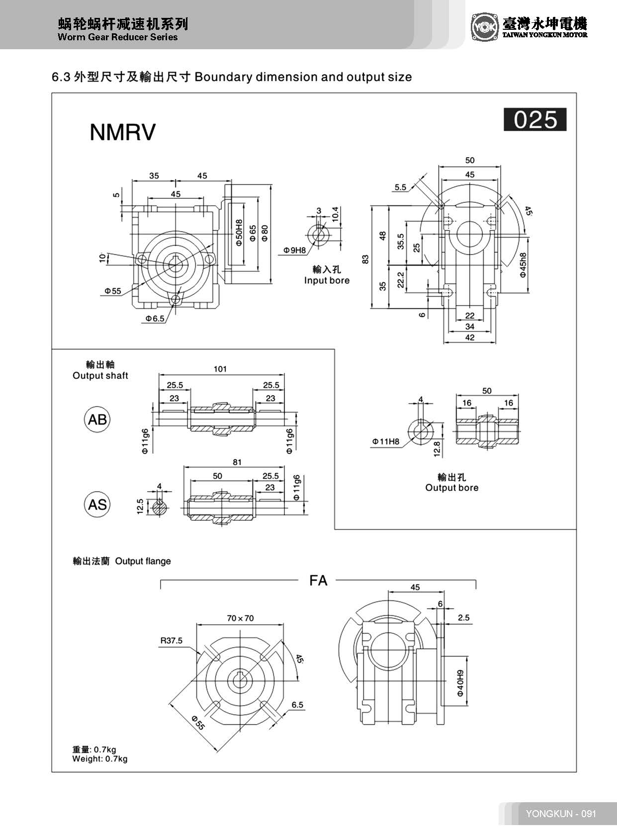 NMRV025減速機(jī)